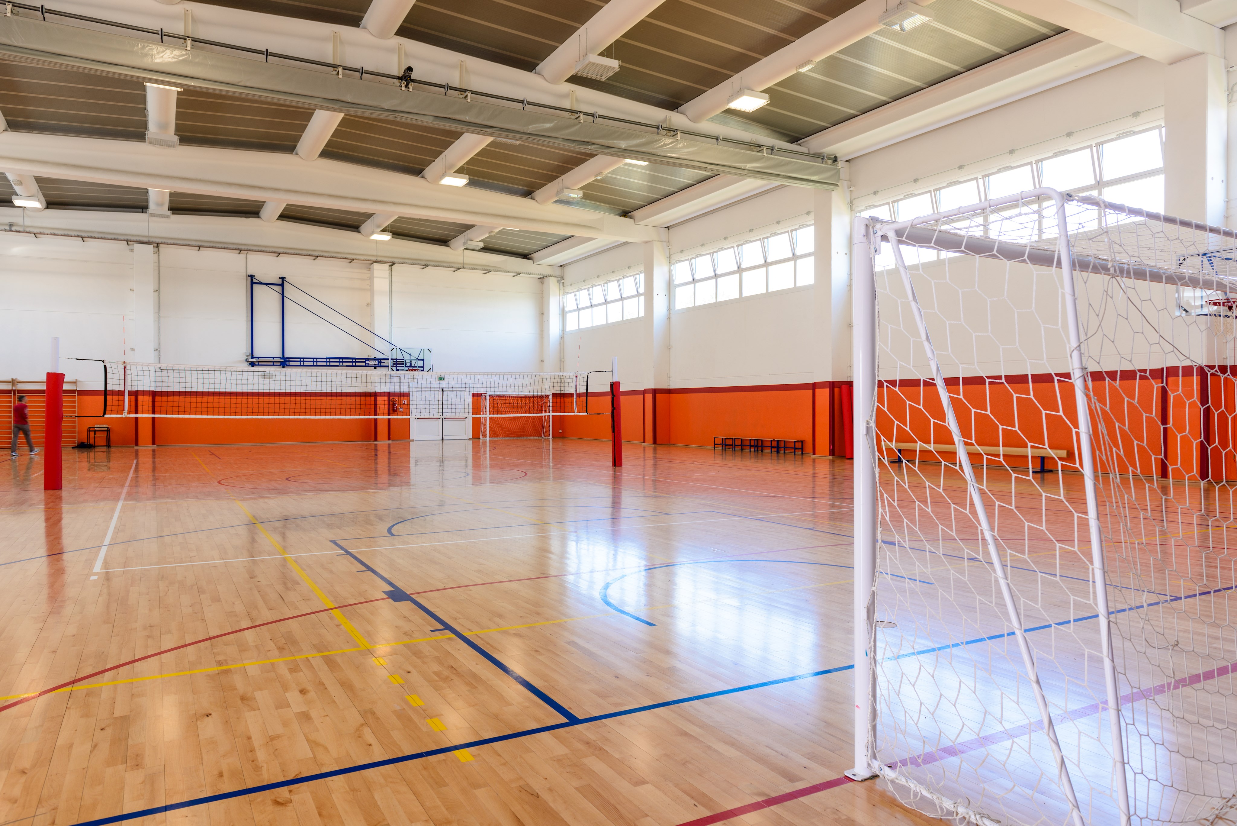 Innenansicht einer Sporthalle